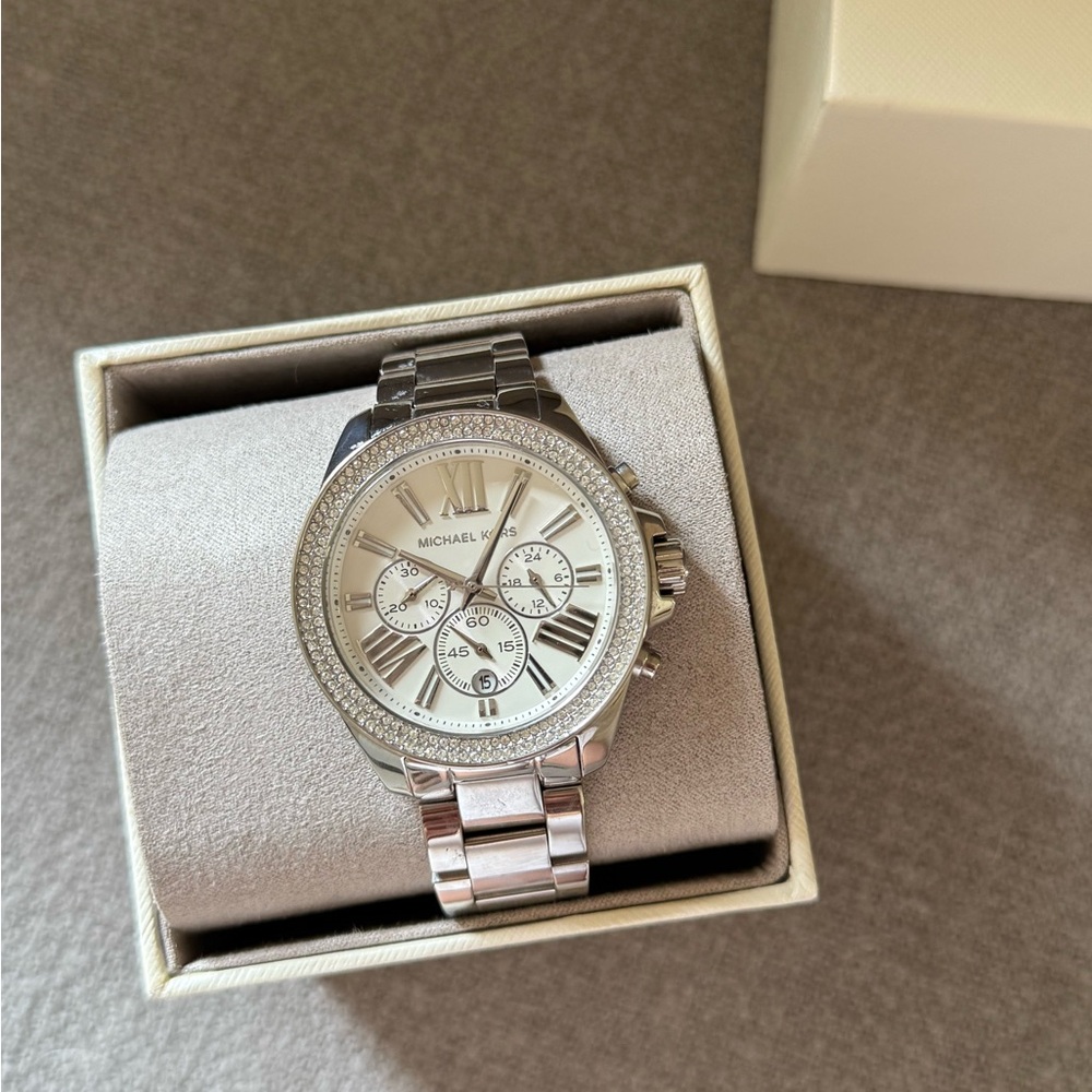 Michael Kors Silver-Tone Chronograph Watch